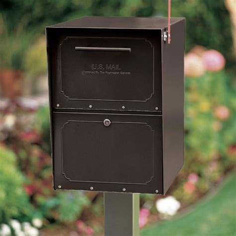 metal mailbox card box|steel mailbox post residential.